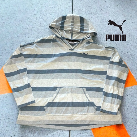 Puma Tops - PUMA Women’s stripped lightweight hoodie- XL